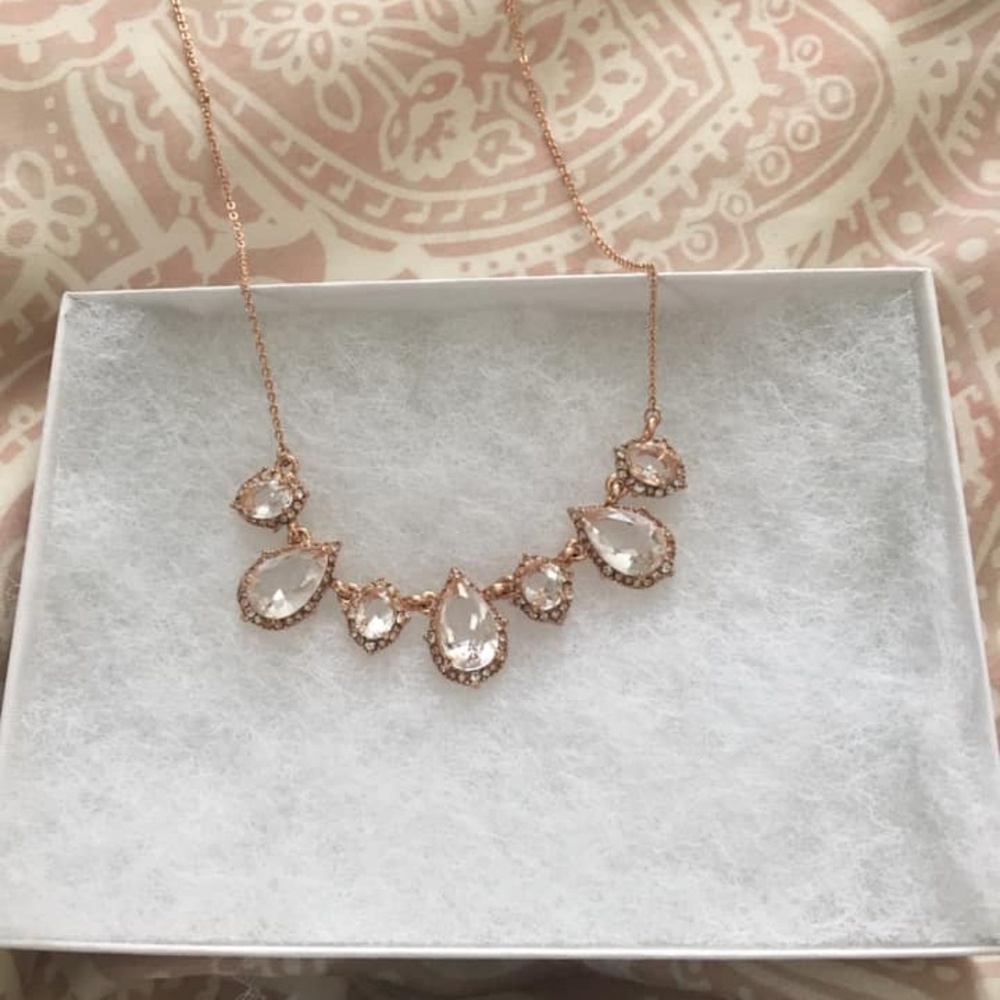David's Bridal Pear Stone Necklace
